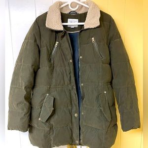 NEW Men’s Dark Green Nautica Zip Up/Button Down Puffer Jacket, Size Large